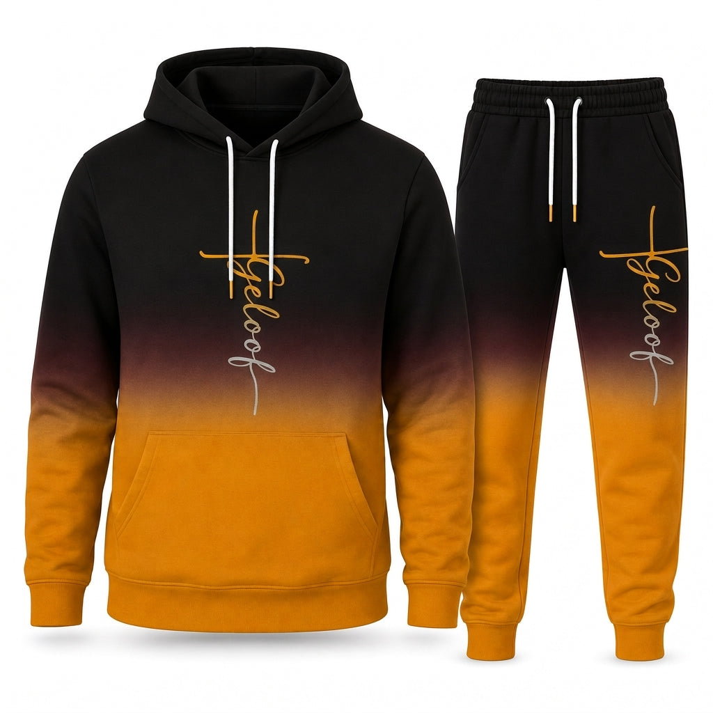 🔥Gratis verzending✈️Heren 3D-Print Trainingspak met Capuchon – Losvallende 2-Delige Set voor Lente & Herfst