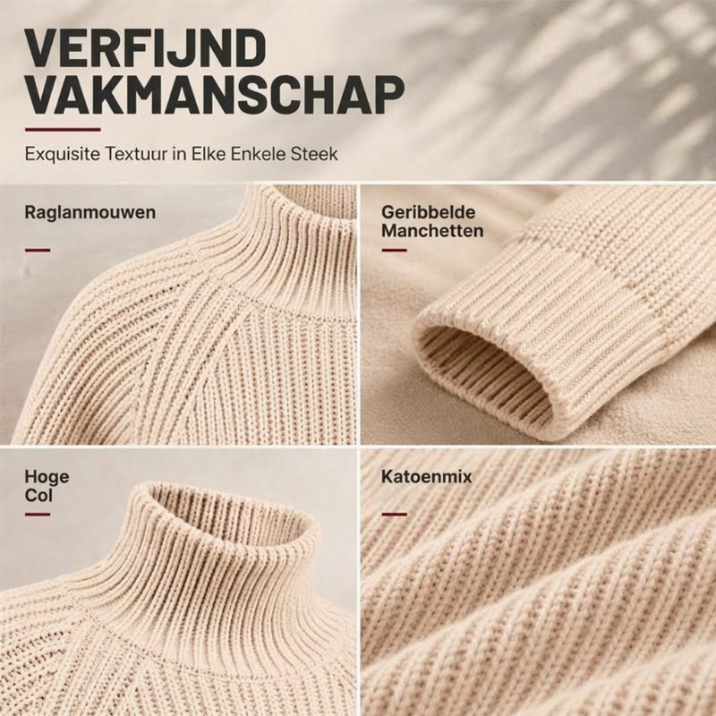 ✨ Nieuw Binnen 🤎 Gezellige Gebreide Coltrui-jurk voor Dames – Zachte Warmte, Comfortabele Pasvorm & Elegante Winterlook