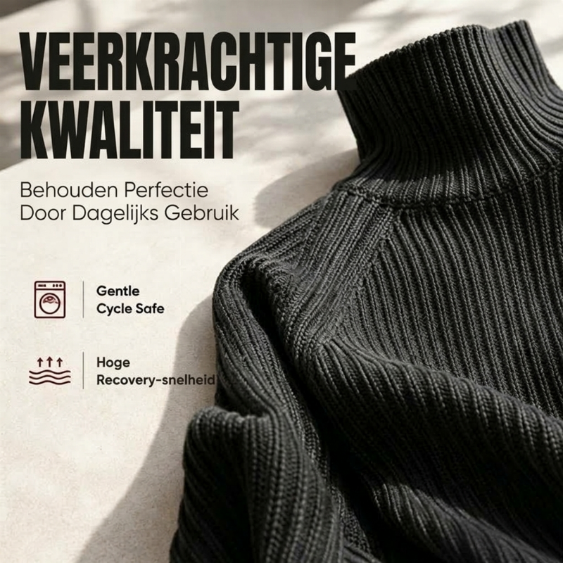 ✨ Nieuw Binnen 🤎 Gezellige Gebreide Coltrui-jurk voor Dames – Zachte Warmte, Comfortabele Pasvorm & Elegante Winterlook