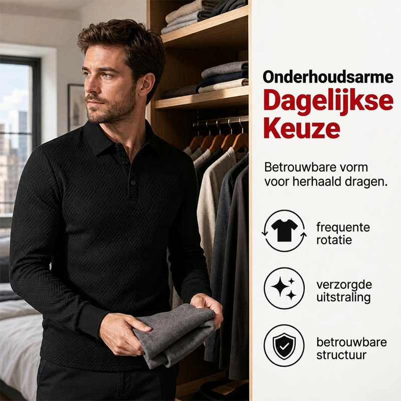😍Heren sweatshirt met textuur, lange mouwen en lichtgewicht