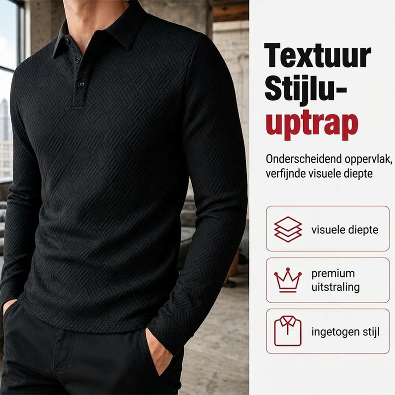 😍Heren sweatshirt met textuur, lange mouwen en lichtgewicht
