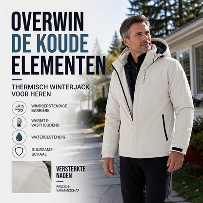 🔥Gratis verzending✈️Heren jack met pluche voering en capuchon, waterdicht