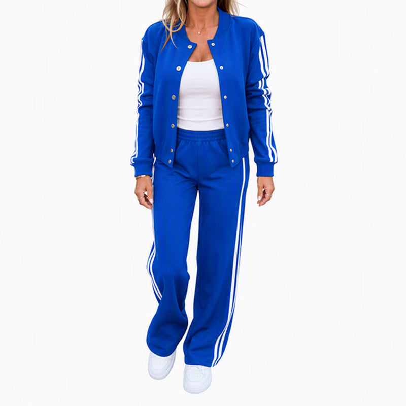 🔥Gratis verzending✈️ Gestreepte Sportieve Loungewear Set voor Dames – Comfortabel, Casual & Makkelijk te Combineren