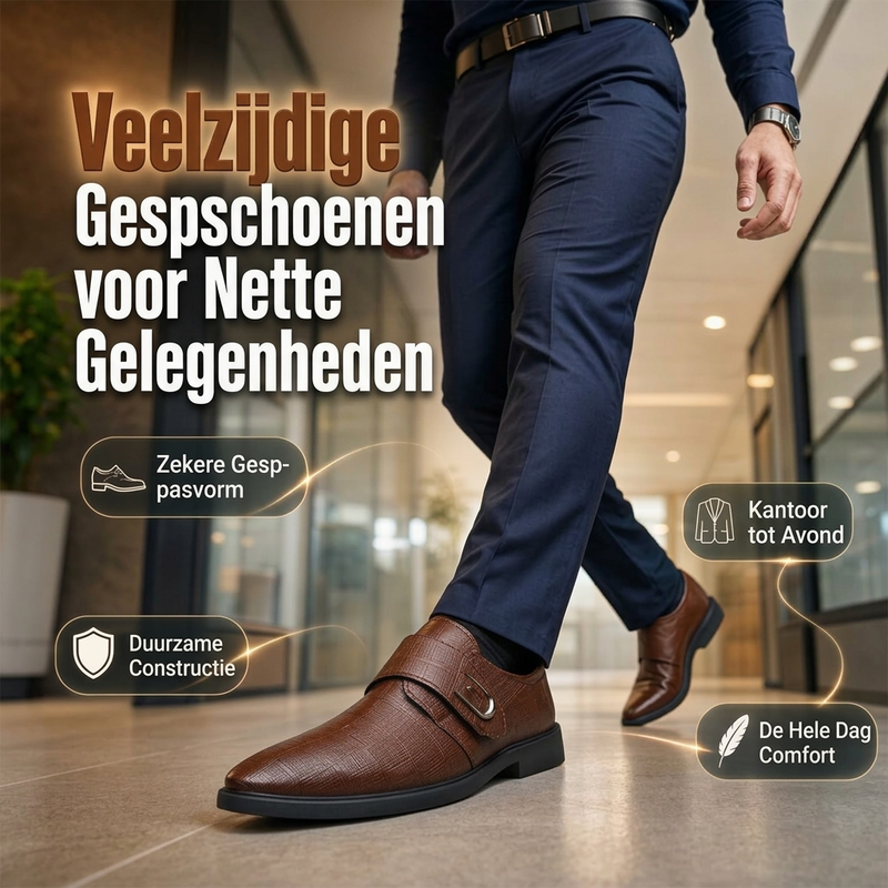 😍👞Veelzijdige geklede herenschoenen met bandjes