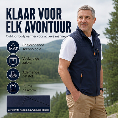 🔥Gratis verzending✈️Heren casual outdoor bodywarmer met opstaande kraag