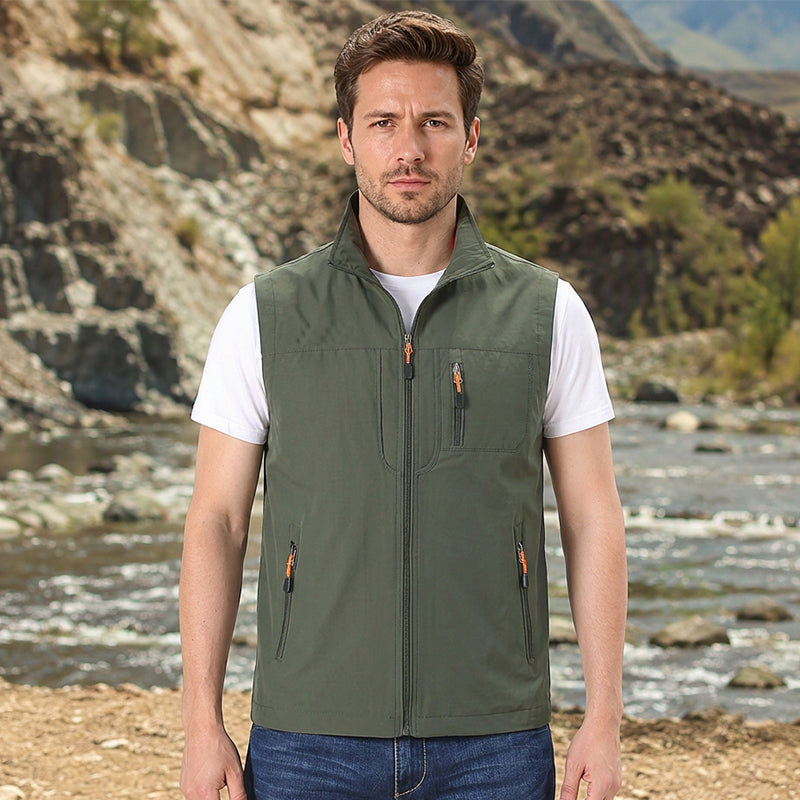 🔥Gratis verzending✈️Heren casual outdoor bodywarmer met opstaande kraag