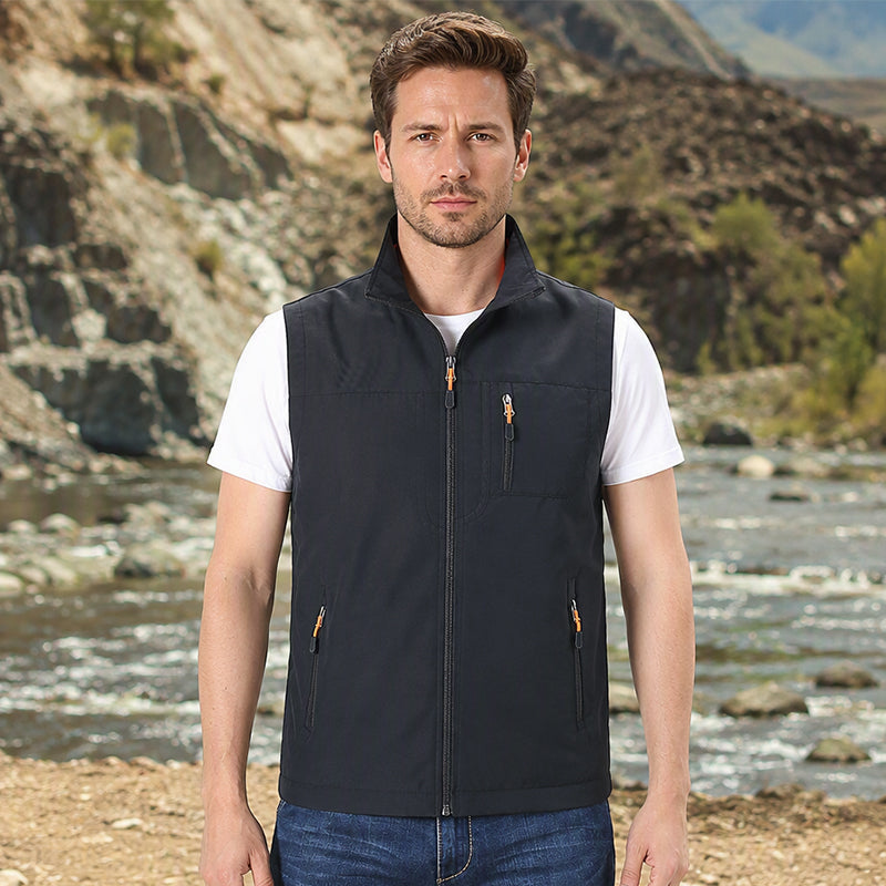 🔥Gratis verzending✈️Heren casual outdoor bodywarmer met opstaande kraag