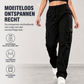 🔥Gratis verzending✈️Dames relaxed fit cargobroek met rechte pijpen, elastische taille met trekkoord en praktische zijzakken