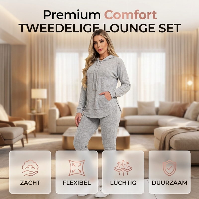 🔥Gratis verzending✈️2-delige casual trainingspak voor dames, effen kleuren