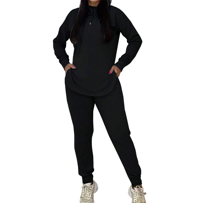 🔥Gratis verzending✈️2-delige casual trainingspak voor dames, effen kleuren
