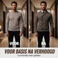 🔥Gratis verzending✈️Heren gebreid vest met dubbele rij knopen en sjaalkraag