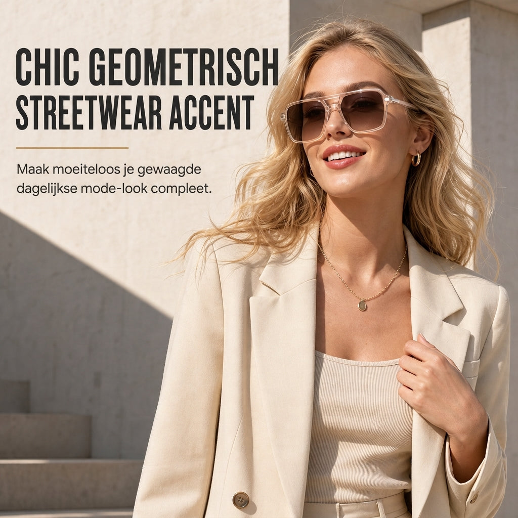 Vintage retro zonnebril met vierkant montuur