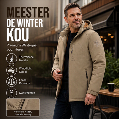 🔥Gratis verzending✈️Warme Waterdichte Heren Winterjas met Capuchon – Bescherming tegen Kou & Regen