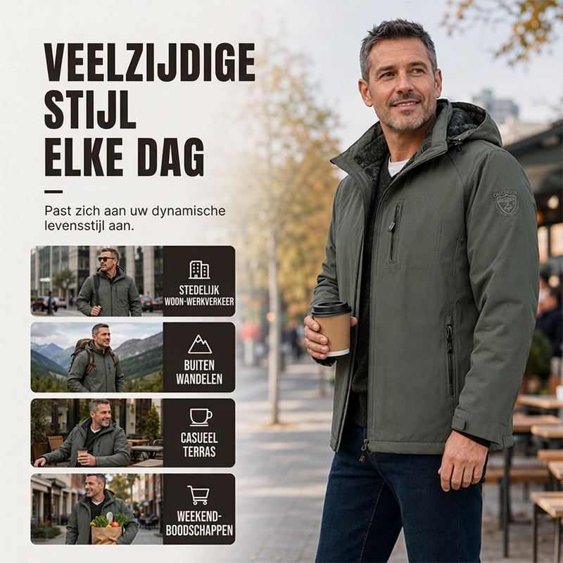 🔥Gratis verzending✈️Warme Waterdichte Heren Winterjas met Capuchon – Bescherming tegen Kou & Regen