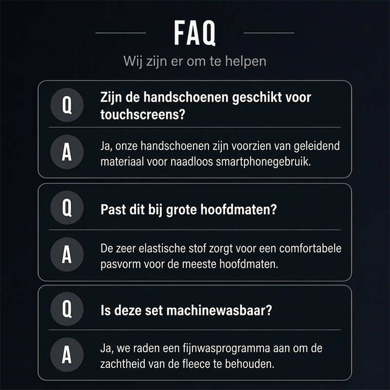 Bivakmutsenset met touchscreenhandschoenen en sokken