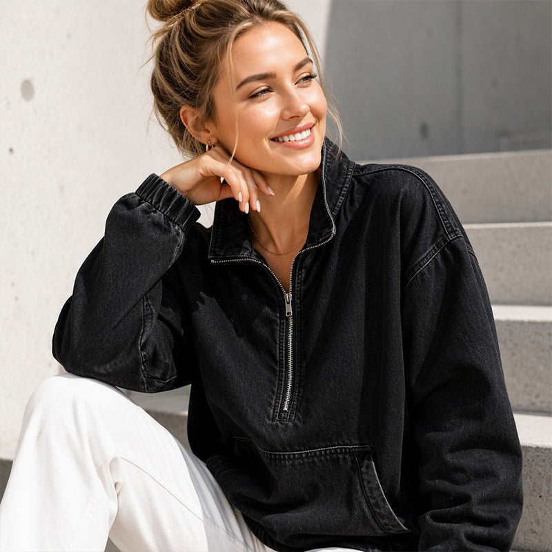 🔥Gratis verzending✈️Dames Relaxed Fit Spijkerjas – Losse Pasvorm, Tijdloze Look & Makkelijk te Combineren