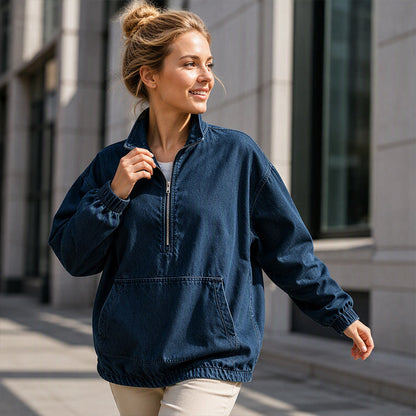 🔥Gratis verzending✈️Dames Relaxed Fit Spijkerjas – Losse Pasvorm, Tijdloze Look & Makkelijk te Combineren