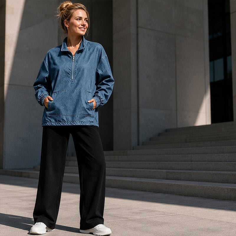 🔥Gratis verzending✈️Dames Relaxed Fit Spijkerjas – Losse Pasvorm, Tijdloze Look & Makkelijk te Combineren