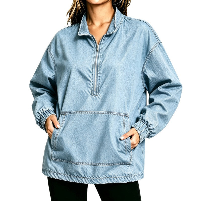 🔥Gratis verzending✈️Dames Relaxed Fit Spijkerjas – Losse Pasvorm, Tijdloze Look & Makkelijk te Combineren