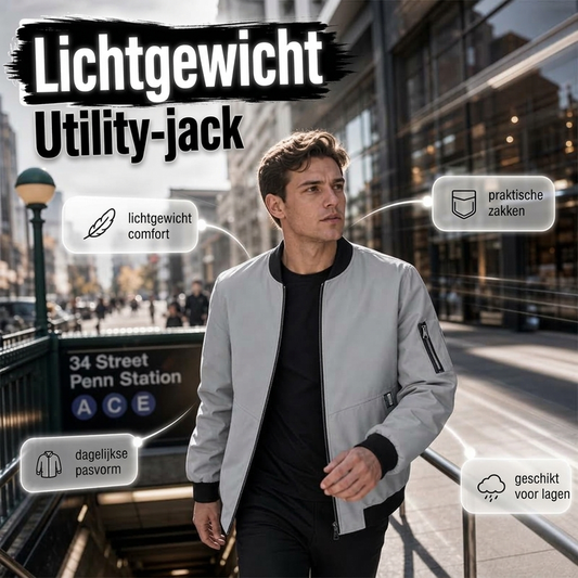 🍂 Herfstfavoriet ✨ Lichtgewicht Bomberjack voor Heren – Casual Pasvorm, Comfortabel & Makkelijk te Combineren