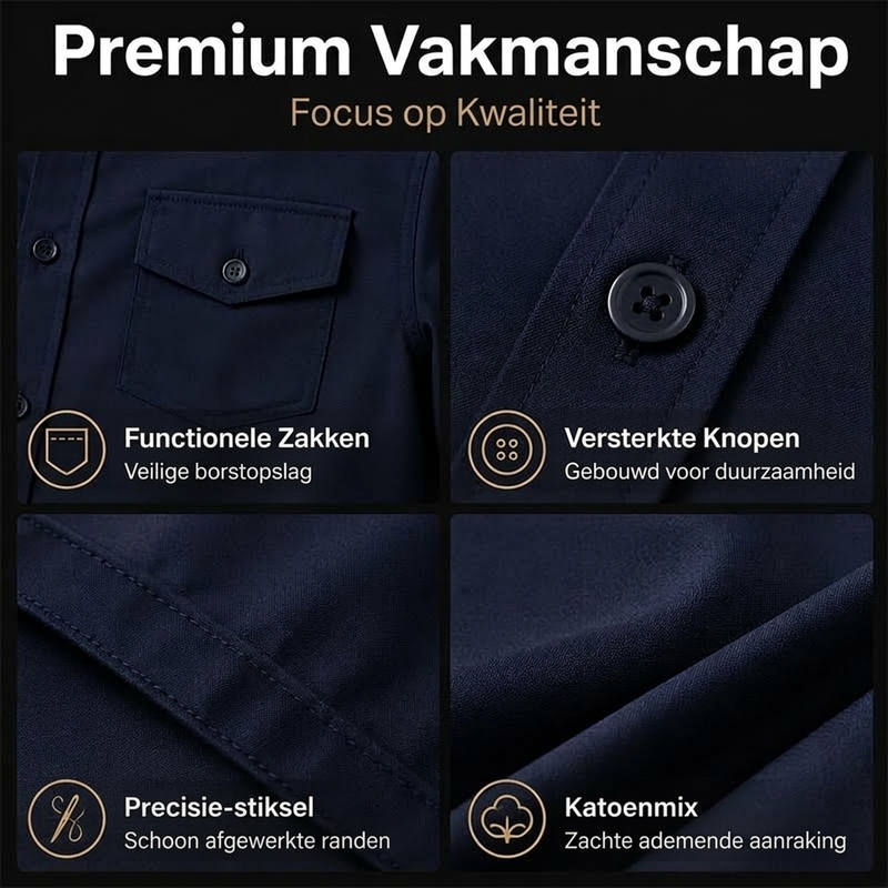 🔥Gratis verzending✈️ Heren 2-Delige Set met Overhemd & Broek – Comfortabele Mengstof, Moderne Look & Makkelijk te Stylen