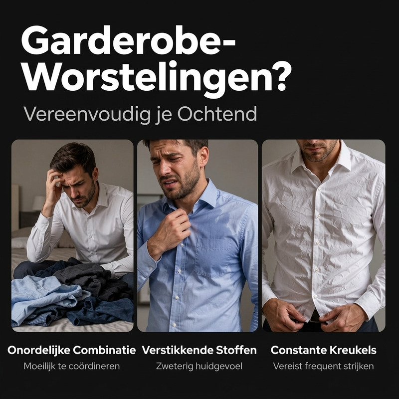 🔥Gratis verzending✈️ Heren 2-Delige Set met Overhemd & Broek – Comfortabele Mengstof, Moderne Look & Makkelijk te Stylen