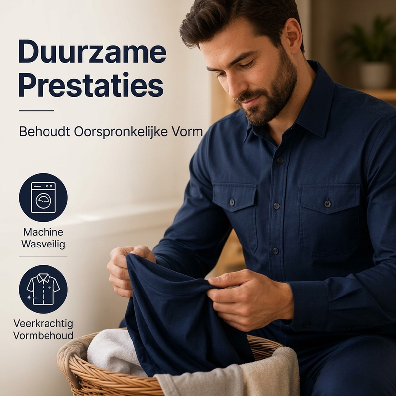 🔥Gratis verzending✈️ Heren 2-Delige Set met Overhemd & Broek – Comfortabele Mengstof, Moderne Look & Makkelijk te Stylen