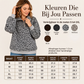 🔥Gratis verzending✈️Dames Sweater met Luipaardprint en Kwartrits – Comfortabel, Modieus & Makkelijk te Combineren