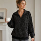 🔥Gratis verzending✈️Dames Sweater met Luipaardprint en Kwartrits – Comfortabel, Modieus & Makkelijk te Combineren