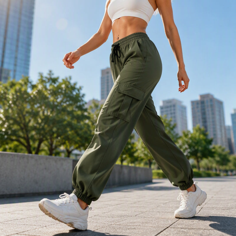🤎 Dames Cargo Joggingbroek – Relaxed Fit, Zachte Pasvorm & Praktische Zakdetails