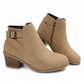 🔥Gratis verzending✈️Dames suède Martin boots met schuine gesp, dikke middenhiel en zijrits, enkellaarzen