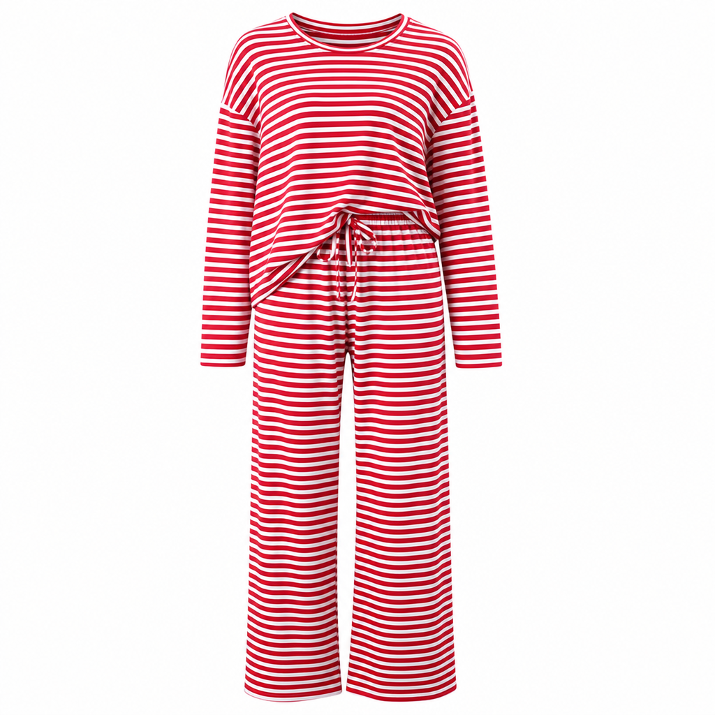 🔥Gratis verzending✈️Casual gestreepte dames set van top en broek