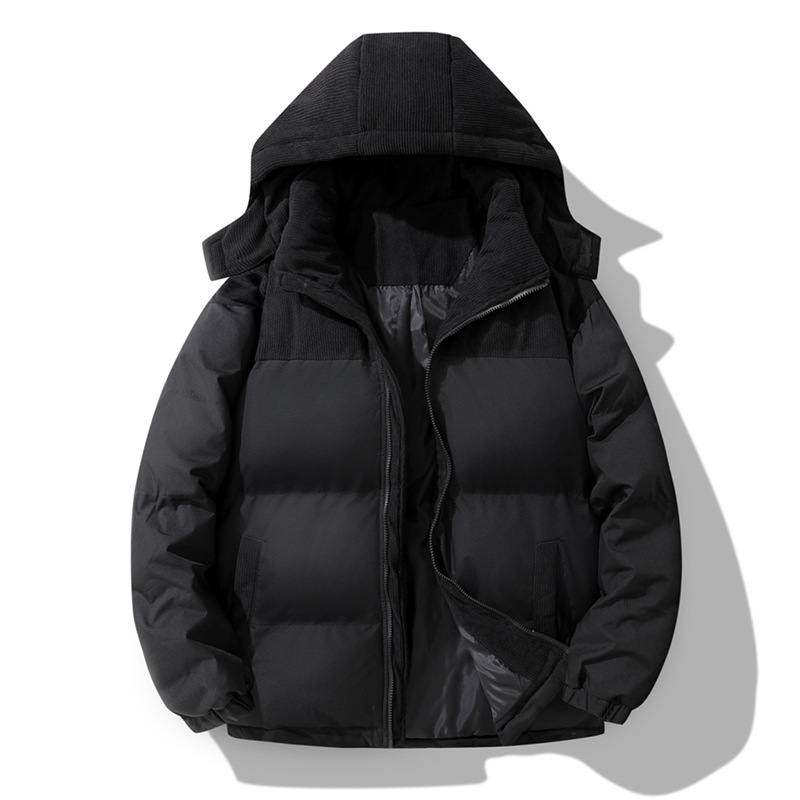 🔥Gratis verzending✈️Heren wintergevoerde capuchonjack met kleurenblokpatroon