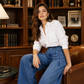 🔥Gratis verzending✈️Dames High-Waist Wide-Leg Jeans – Comfortabele Pasvorm & Optisch Langere Benen