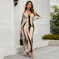 ✨ Elegante Look 💃 Dames Bodycon Maxi Jurk met Print & Lange Mouwen – Flatterend, Vrouwelijk & Stijlvol