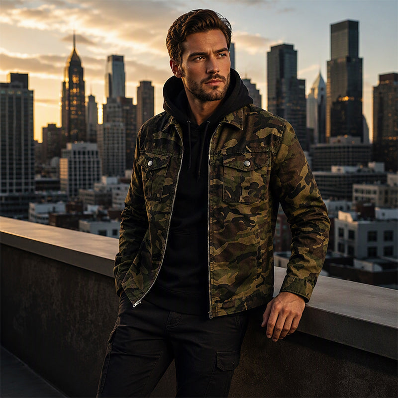🧥 Street Style Heren Denimjack ✨ Stoere Look, Comfortabele Pasvorm & Veelzijdig te Combineren