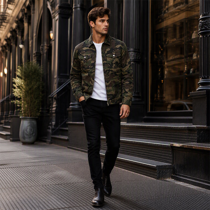 🧥 Street Style Heren Denimjack ✨ Stoere Look, Comfortabele Pasvorm & Veelzijdig te Combineren