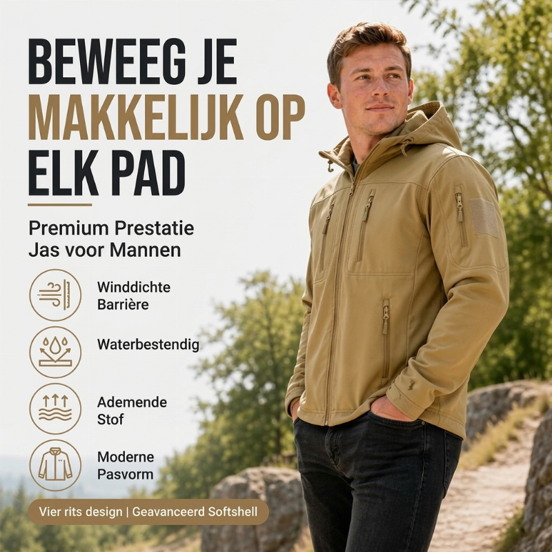 🔥Gratis verzending✈️Winddichte thermische softshelljas voor heren