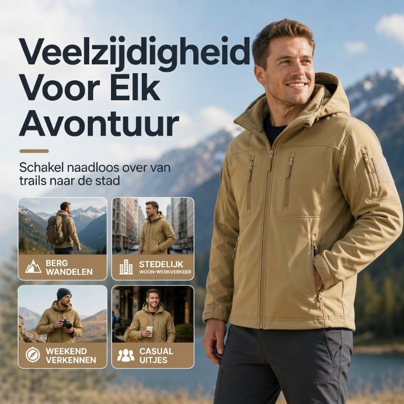 🔥Gratis verzending✈️Winddichte thermische softshelljas voor heren