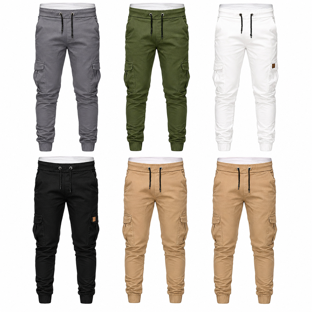 👖😍Casual effen gekleurde cargo joggingbroek voor heren