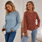 ✨Tijdelijke Favoriet 👚 Dames Casual Geribbelde Gebreide Top met Lange Mouwen – Zacht, Comfortabel & Makkelijk te Combineren