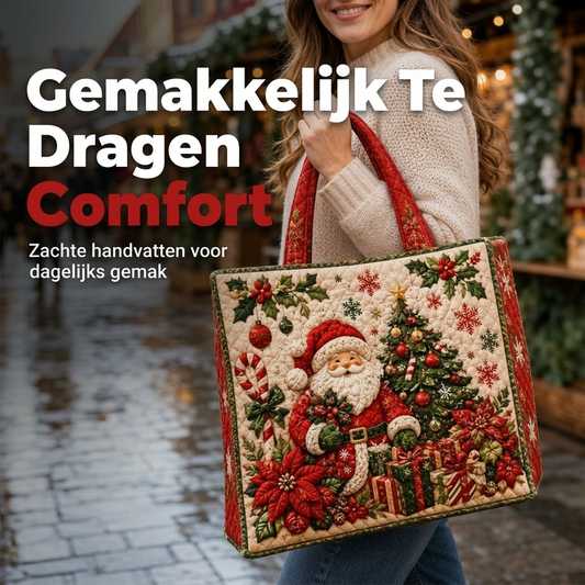 😍🎁Gewatteerde draagtas met kerstthema