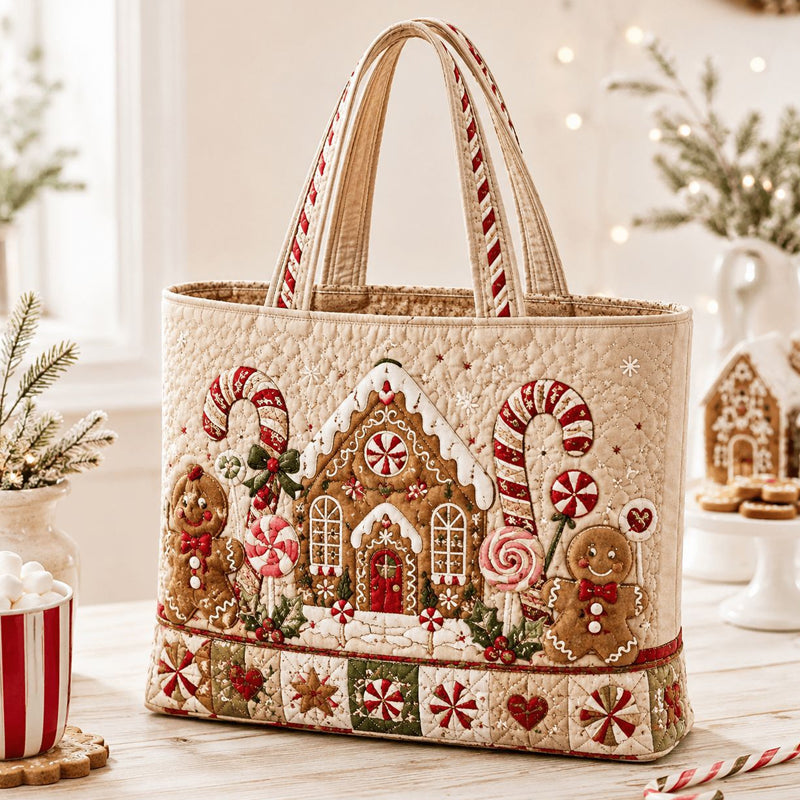 😍🎁Gewatteerde draagtas met kerstthema