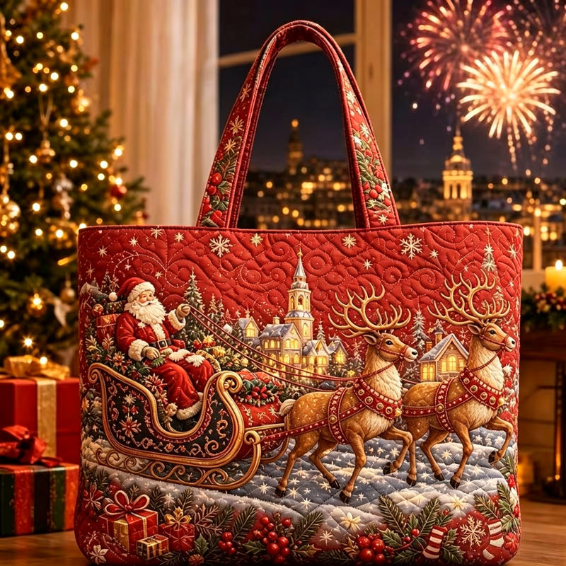 😍🎁Gewatteerde draagtas met kerstthema