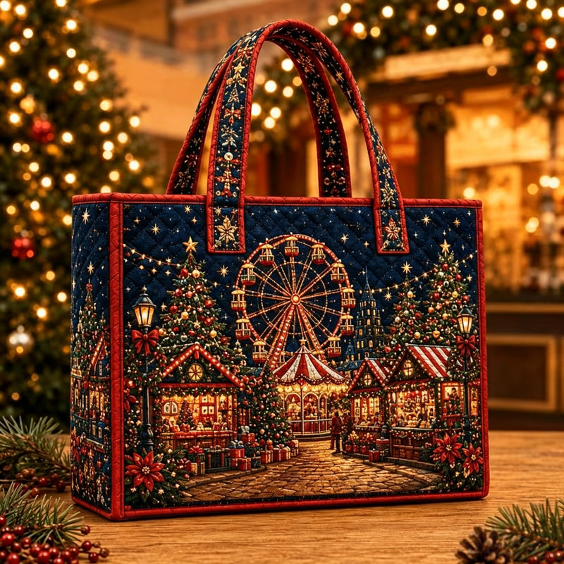😍🎁Gewatteerde draagtas met kerstthema