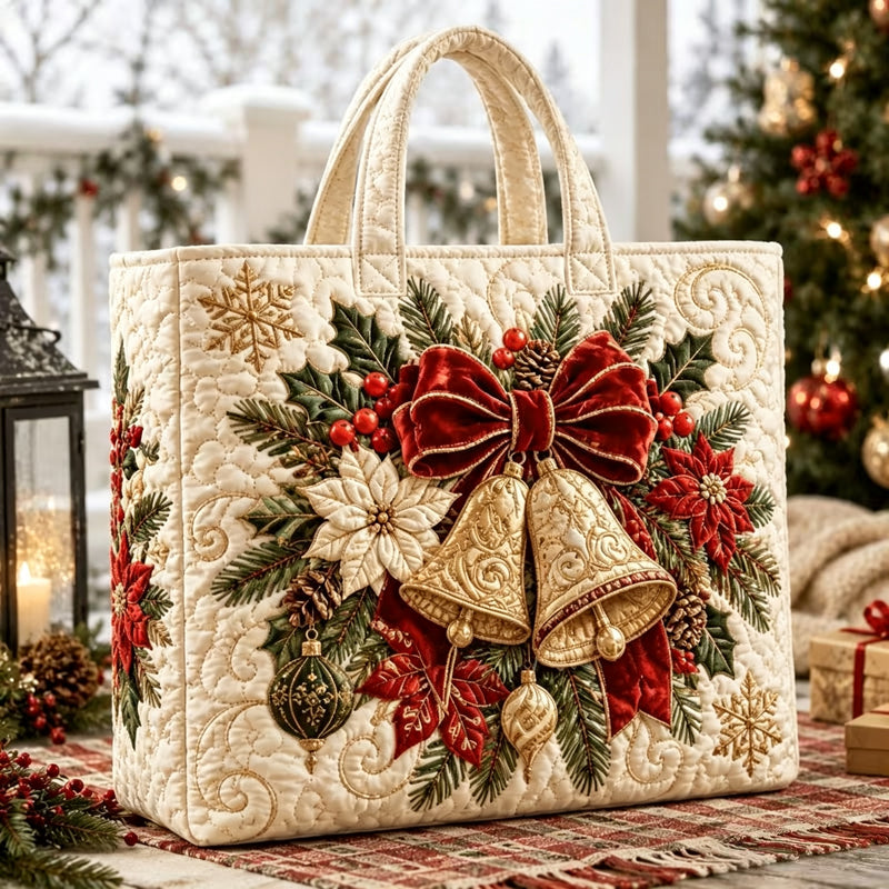 😍🎁Gewatteerde draagtas met kerstthema