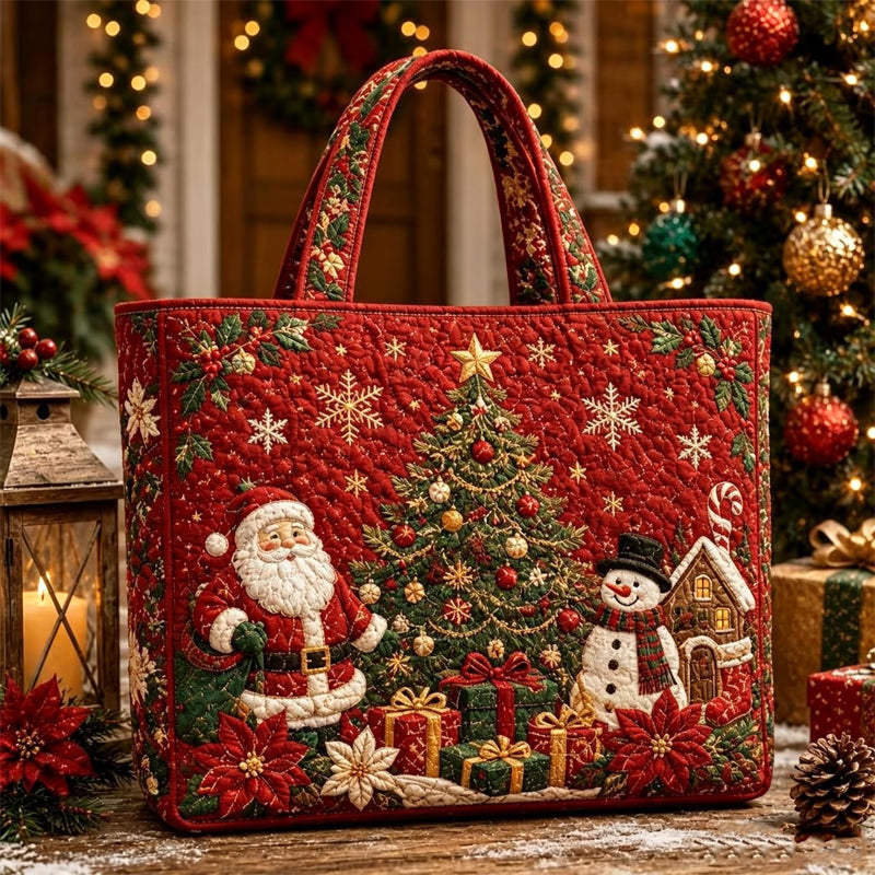 😍🎁Gewatteerde draagtas met kerstthema