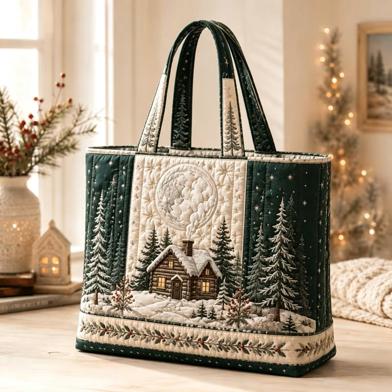 😍🎁Gewatteerde draagtas met kerstthema