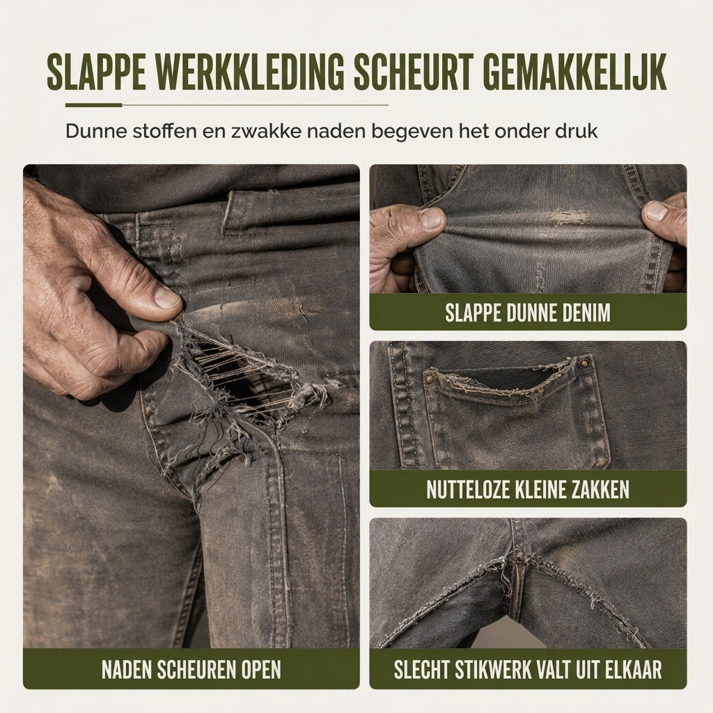 Heren zware katoenen denim overalls, relaxed fit, rechte pijpen tuinbroeken met multifunctionele zakken