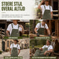 Heren zware katoenen denim overalls, relaxed fit, rechte pijpen tuinbroeken met multifunctionele zakken